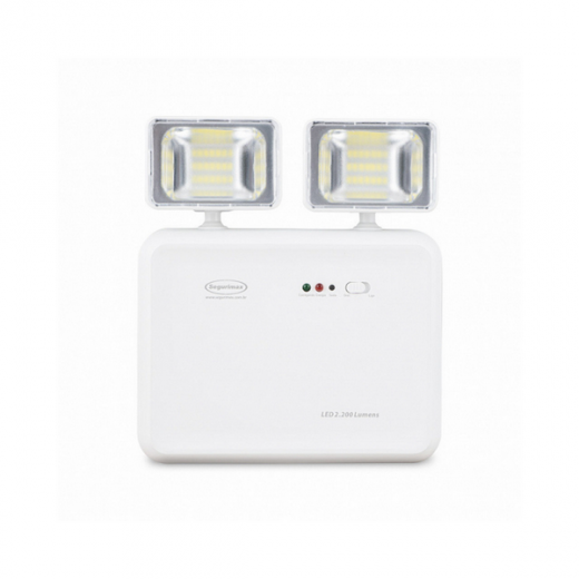 Luminária de emergência 2.200lumens 2 faróis para projetos de combate a incêndio